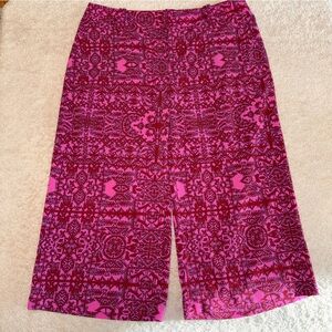 Coldwater Creek Pink & Magenta Printed Skirt
